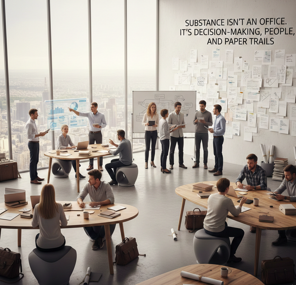 Substance Isn’t an Office. It’s Decision-Making, People, and Paper Trails